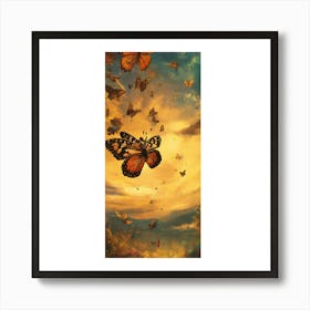 Butterflies In Flight Art Print