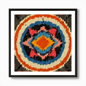 Colorburst Harmony Mandala Art Print