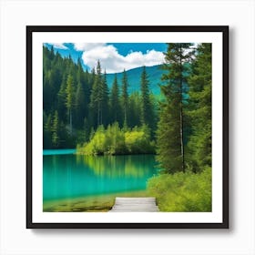 Lake In The Mountains 4 Art Print