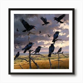 Crows Art Print