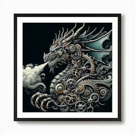 Steampunk Dragon 1 Art Print