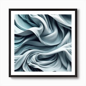 Abstract Blue Fabric 1 Art Print