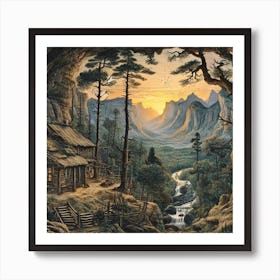 Cabin In The Woods 3 Art Print