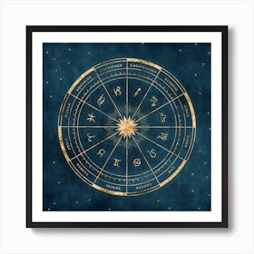 Zodiac Wheel - Petrol Póster