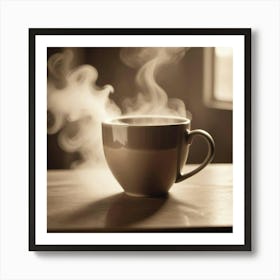 Steaming Cup Of Coffee 18 Art Print