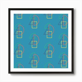 Blue Geometric Art Print