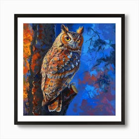 Owl In The Forest Art Print