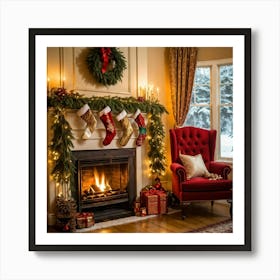 Christmas In The Living Room 60 Art Print