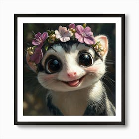 Cute Little Ferret Poster