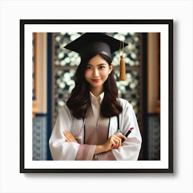 Portrait Of A Young Asian Doctor Poster