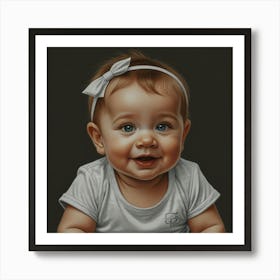 Default Trendy Baby Hapiness Drawing 0 (1) Art Print