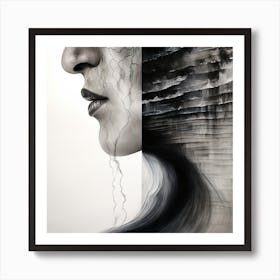 Woman'S Face Art Print