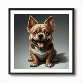 Default The Dog In The Caricature Is Portrayed With Exaggerate 1 Art Print