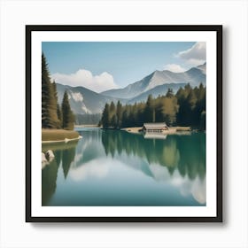 Lake In The Mountains 1 Art Print