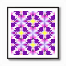 Purple And Yellow Abstract Pattern Art Print