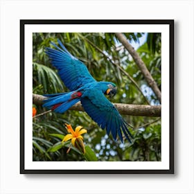 Blue Arara in Amazon Art Print