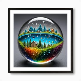 Rainbow Sphere Art Print