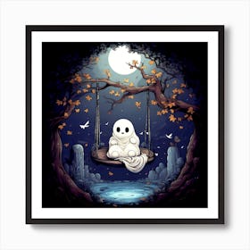 Ghost On Swing Art Print