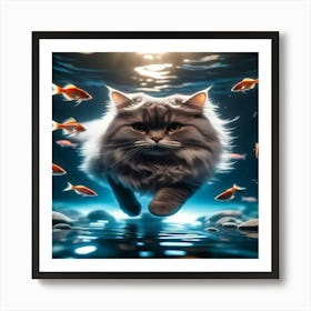 A running cat Art Print