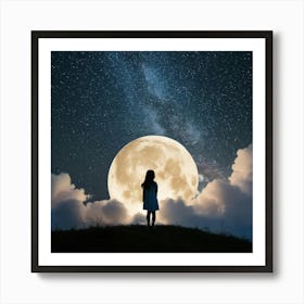 Full Moon In The Sky Art Print