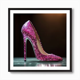 Barbie Hot Pink Sequin Stilleto Art Print