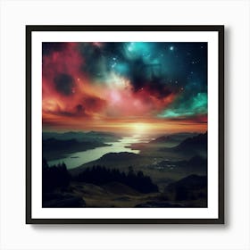 Space Stock Videos & Royalty-Free Footage 2 Art Print