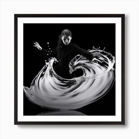 Dancer In Water Art Print