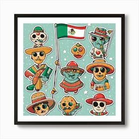 Mexican Day Of The Dead 2 Art Print