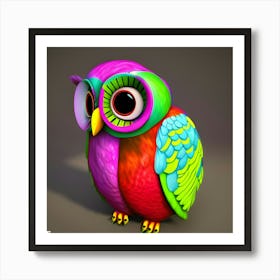 Colorful Owl 33 Art Print