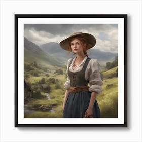 Girl In A Hat Art Print