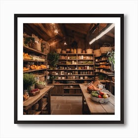 Interior Of A Farm Store Art Print