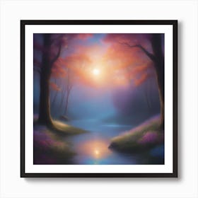 River In The Forest Art Print