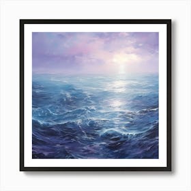 Seawater Harmony: Monet's Lilac Sonata Art Print