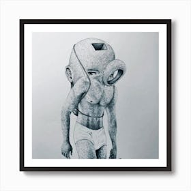 Man In A Mask Art Print