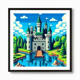8-bit castle 3 Art Print