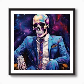 Skeleton In A Suit 4 Art Print
