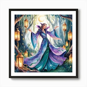 Fairy In The Forest Art Print