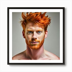 Male Ginger Hair Man Redhead Unique Distinctive Fiery Vibrant Bright Bold Striking Stando (3) Art Print