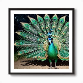 Peacock 4 Art Print