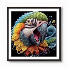 Colorful Parrot 1 Art Print