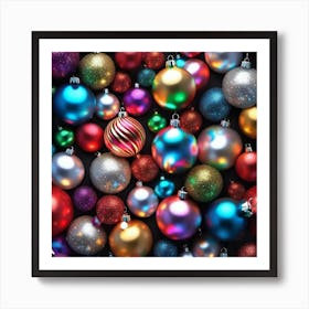 Christmas Ornaments 158 Art Print