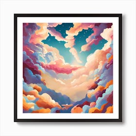 Abstract Clouds Art Print