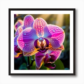 Orchids In The Garden Art Print
