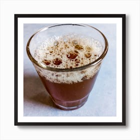 Cup Of Tea with foam and bubbles 1 Art Print