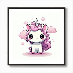 Cute Unicorn 70 Art Print