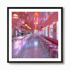 Pink Diner Art Print