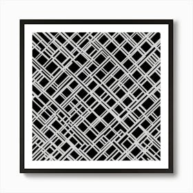 Abstract Black And White Pattern Art Print