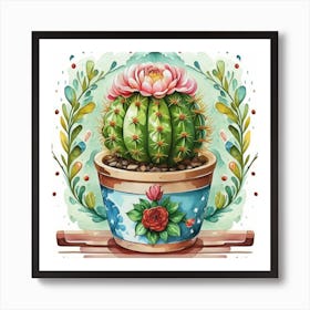 Cactus In A Pot 12 Art Print