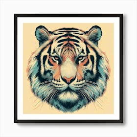 Tiger Head in pastel 1 Art Print