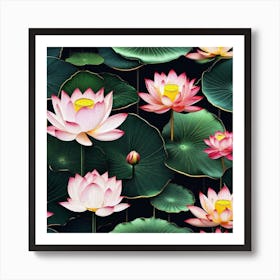 Lotus Flower Wallpaper 4 Art Print